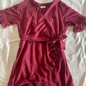 Crazy 8 youth girl mauve faux wrap dress size medium 7-8 EUC